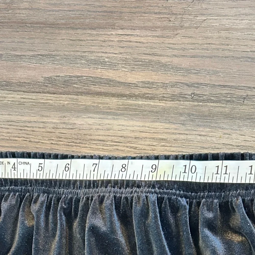 Vintage Y2K Sz XL Maxi Witchy Whimsigoth Dark Fairy Velour A-Line Flare Skirt